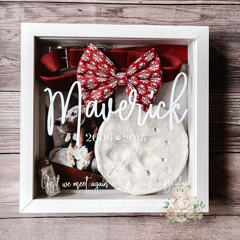 Personalized Pet Dog/cat Memories Memorial Keepsake Shadowbox With Name/dates/qoute - Etsy